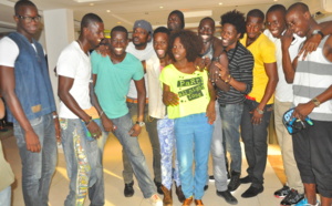 Adama Paris et les mannequins hommes sélectionnés pour le Dakar Fashion Week 2013