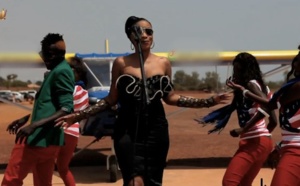 Aïda Samb en plein tournage de son nouveau clip