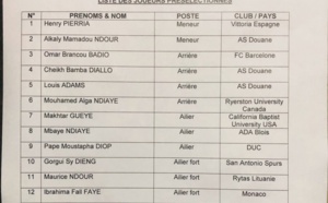 JO Tokyo: Liste des 16 « Lions » convoqués pour le tournoi qualificatif de Belgrade