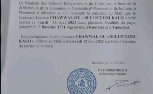 Korité 2021: La Côte d'Ivoire et le Mali célèbrent l'Eid El Fitr demain mercredi