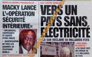 A la Une du Journal L'Observateur du jeudi 04 juillet 2013