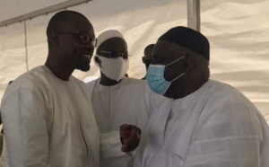 PHOTOS / Présentation de condoléances: Ousmane Sonko chez Khalifa Sall