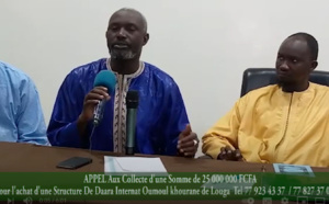 Daara Internat Oumoul Khourane de Louga: Appel pour une collecte de 25.000.000 FCfa pour son achat