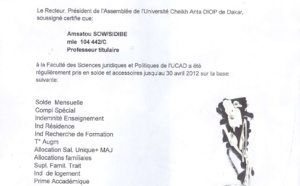 [Documents] Amsatou Sow Sidibé dément avoir été épinglée par le rapport d’audit de la Fonction publique