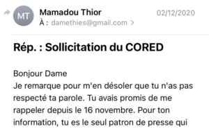 Réponse à la malhonnêteté caricaturale du Cored (La rédaction de Leral.net)