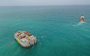 TERMINAL OFFSHORE DE GTA : Le premier caisson arrivé sur le site