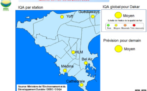 Qualité de l'air: Indice jaune ce jeudi, moyennement dégradée demain vendredi