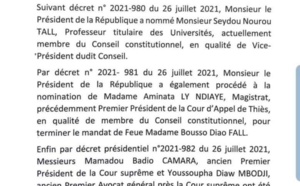 Le Conseil constitutionnel est désormais au complet: Macky Sall a nommé les 3 sages