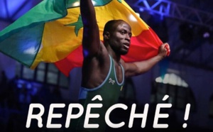 Tokyo 2020: Adama Diatta repêché en lutte, à deux combats de la médaille de Bronze