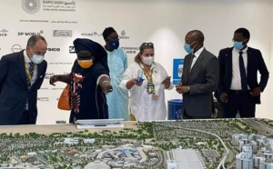 Expo Universelle de Dubaï 2020 : Mme Diatta , le Ministre du Commerce et des PME en visite préparatoire au pavillon Sénégal.