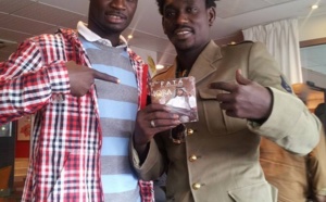 Le rappeur Fata avec Pape Ndiaye Thiopet à Paris 