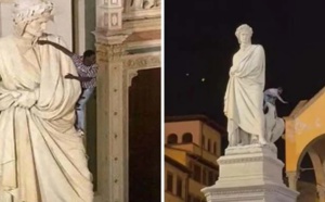Italie: Un Sénégalais ivre grimpe sur la statue de Dante