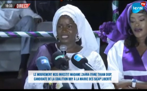 MAIRIE SICAP LIBERTE / Le Mouvement M3S investit Mme Zahra Iyane Thiam Diop, candidate de la coalition BBY à la Mairie des Sicap Liberté