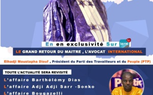 Me El Hadji Diouf en exclusivité sur Leral Tv, ce samedi à 17h. RV à ne pas manquer !