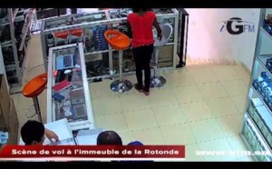 [Vidéo] Il vole un téléphone dans un magasin à l’immeuble la Rotonde Dakar, filmé par les caméras de surveillances
