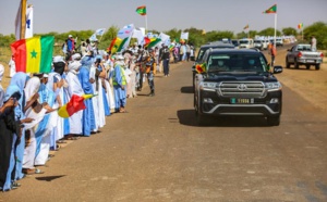 Pose de la première pierre du pont de Rosso: Macky Sall et les images de son accueil en Mauritanie