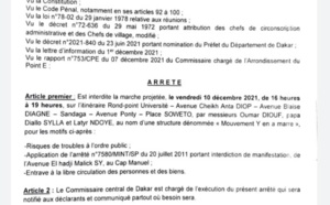 Urgent: Interdiction de la manifestation de ce vendredi pour l’indépendance de la Justice