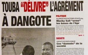 A la Une du Journal Sud Quotidien du lundi 02 Décembre 2013
