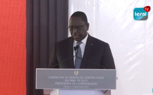 Certification Iso 9001 version 2015: Macky Sall exhorte les autres directions à l'exemplarité de la DMG