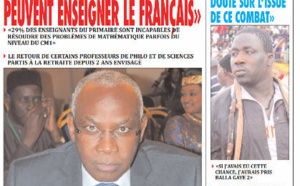 A la Une du Journal L'As du vendredi 06 Décembre 2013