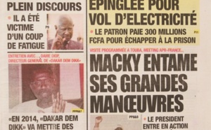 A la Une du Journal L'Observateur du lundi 09 Décembre 2013