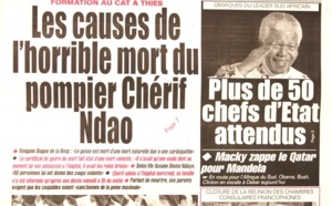 A la Une du Journal Le Populaire du lundi 09 Décembre 2013
