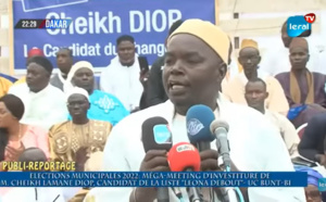 PUBLIREPORTAGE: Elections municipales 2022: Méga-meeting d'investiture de M. Cheikh Lamane DIOP