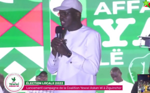 Lancement de la campagne électorale à Ziguinchor avec la coalition YAW: le discours de Khalifa SALL
