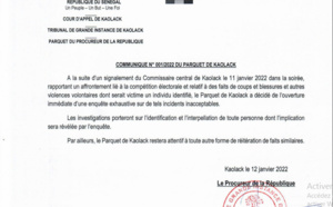 Incidents électoraux: Le Parquet de Kaolack annonce l’ouverture immédiate d’une enquête exhaustive