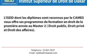 ISDD : Institut Supérieur de Droit de Dakar
