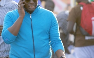 Elimane Lam en action lors du combat Modou Lô et Eumeu Séne
