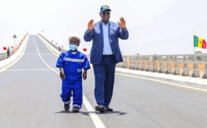 Le Président Macky SALL a inauguré ce samedi le Grand Pont à péage de Foundiougne.