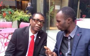 Dame Dieng, éditeur de Leral.net, en compagnie de Youssou Ndour à Paris