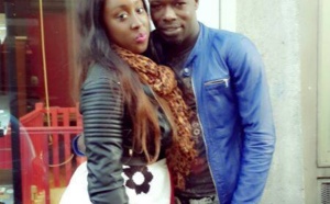 Magui Chanel pose avec Omar Kanté, à Paris 