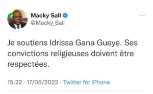 Refus de porter un maillot LGBT: Idrissa Gana Guèye défendu par Macky Sall