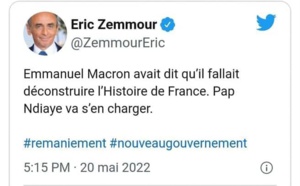 Après la nomination de Pap Ndiaye comme ministre de l'Education : Les réactions xénophobes de Zemmour et Marine Le Pen