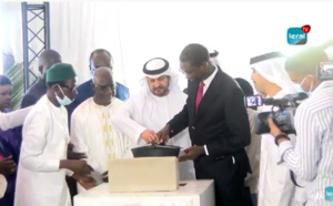 Hôpital Idrissa Pouye : Pose de la 1ère pierre Pôle Mère-Enfant "Sheikha Fatima Bint Mubarak"