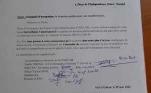 Manifestation populaire du 3 juin 2022 : la COJECAR répond à YAW par une autorisation d'occupation