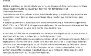 Situation au Mali, en Guinée et au Burkina : le GIMA appelle la CEDEAO à plus de souplesse et de réalisme