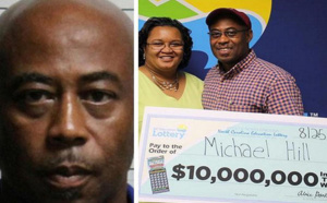 Après avoir gagné 10 millions de dollars US à la loterie, il est condamné à la prison à vie