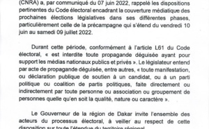 La Précampagne entamée hier et ce, jusqu’au samedi 9 juillet 2022, à minuit : Le rappel du gouverneur de Dakar aux acteurs politiques et médias