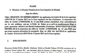 Requête contre l'arrêté du Préfet: La Cour suprême rejette la demande de Yaw