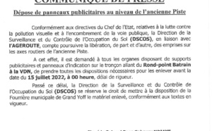 Occupation illégale - Ancienne piste et pôle urbain de Diamniadio : Un délai allant jusqu’au 15 juillet, accordé par la DSCOS aux propriétaires de panneaux
