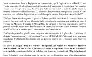 Décès de François Mancabou - Visionnage de la vidéo de 13 mn : les avocats à la défense décèlent des manquements graves…