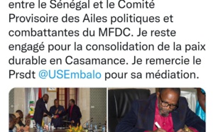 Sénégal / Ailes politiques et combattantes du MFDC: Accord de paix et dépôt des armes ce 4 Août à Bissau