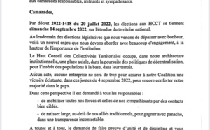 La date des élections du HCCT actée: Ce sera  pour le dimanche 4 septembre prochain (Document)
