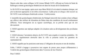 Kédougou / Mme Diallo décédée en couches: L'ASGO défend son collègue, le Dr Faye, et prévient tout média qui...