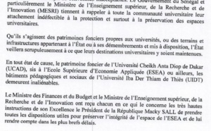 Présumé bradage du Foncier universitaire : l’Etat réitère son attachement à la préservation des espaces et demande des comptes