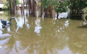 Inondations à Sangalkam:  Le ministre Oumar Gueye en visite de terrain préconise des solutions urgentes