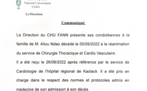 Décès de Imam Alioune Badara Ndao: Comment le CHU de Fann a réagi ?